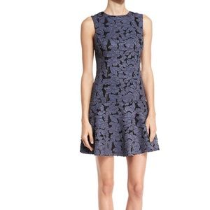 Alice + Olivia floral appliqué swing dress